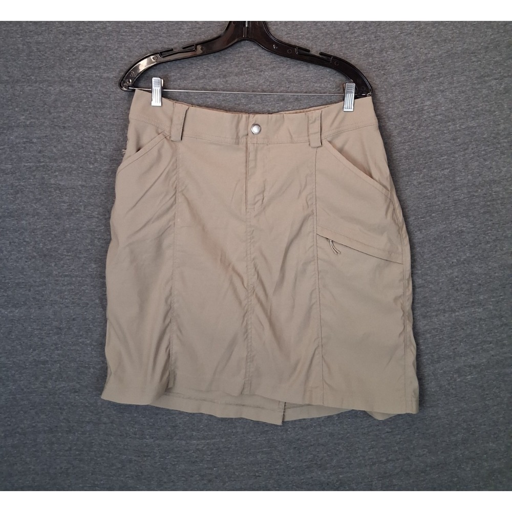 Duluth Women Skirt Skort Short 12 Brown Nylon Dry On The Fly Hiking Outdoor Gorp